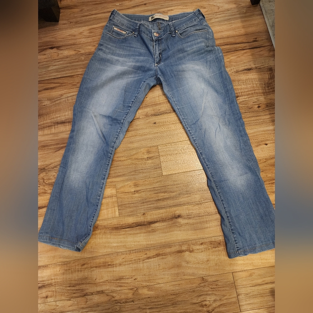 Burberry Low Rise Denim Jeans Size 10, Light/Medium Wash